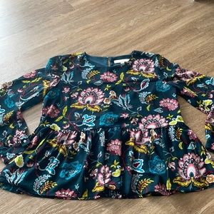 LOFT floral peplum blouse